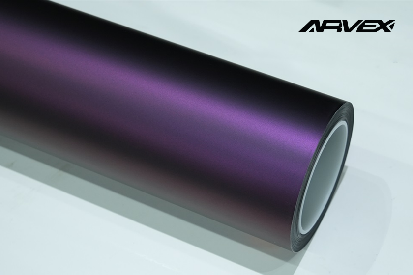ARVEX Satin Pinot Noir Color PPF swatch