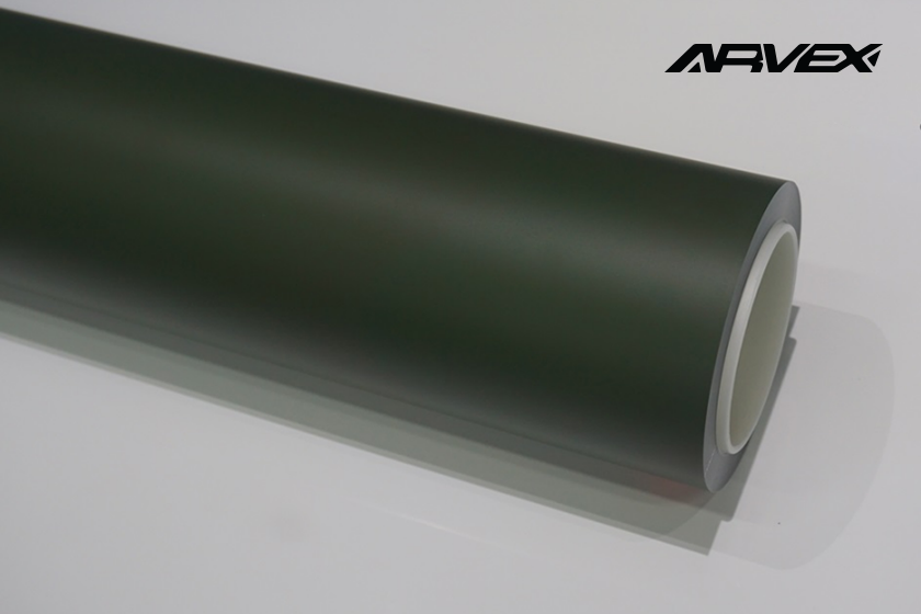 ARVEX Satin Tactical Green Color PPF swatch