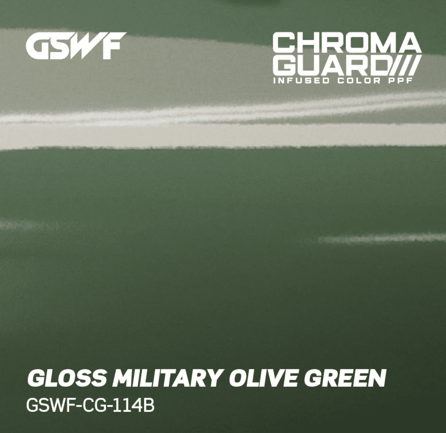 GSWF Military Olive Green (Gloss) Color PPF swatch