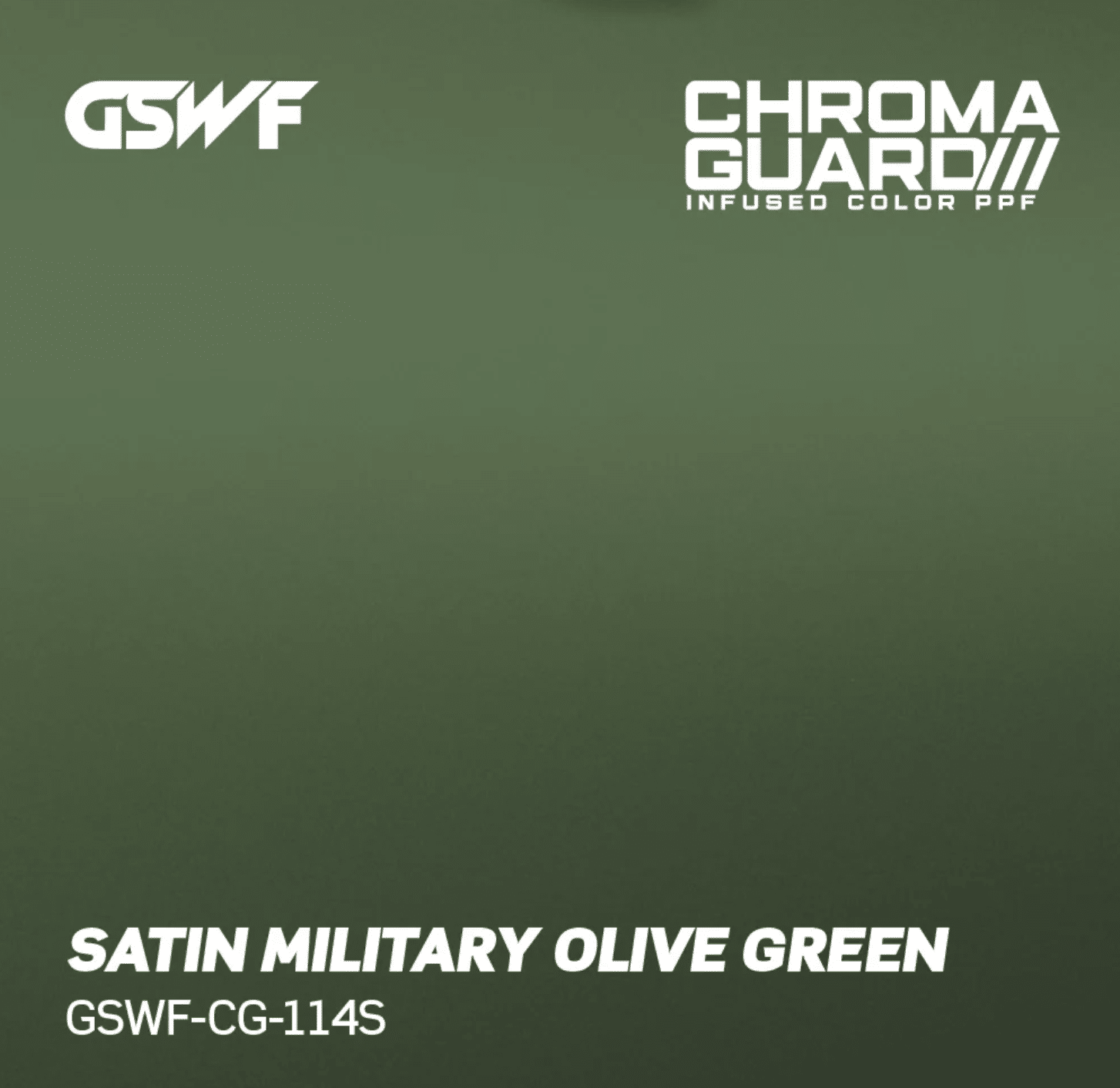 GSWF Satin Military Olive Green (Matte) Color PPF swatch